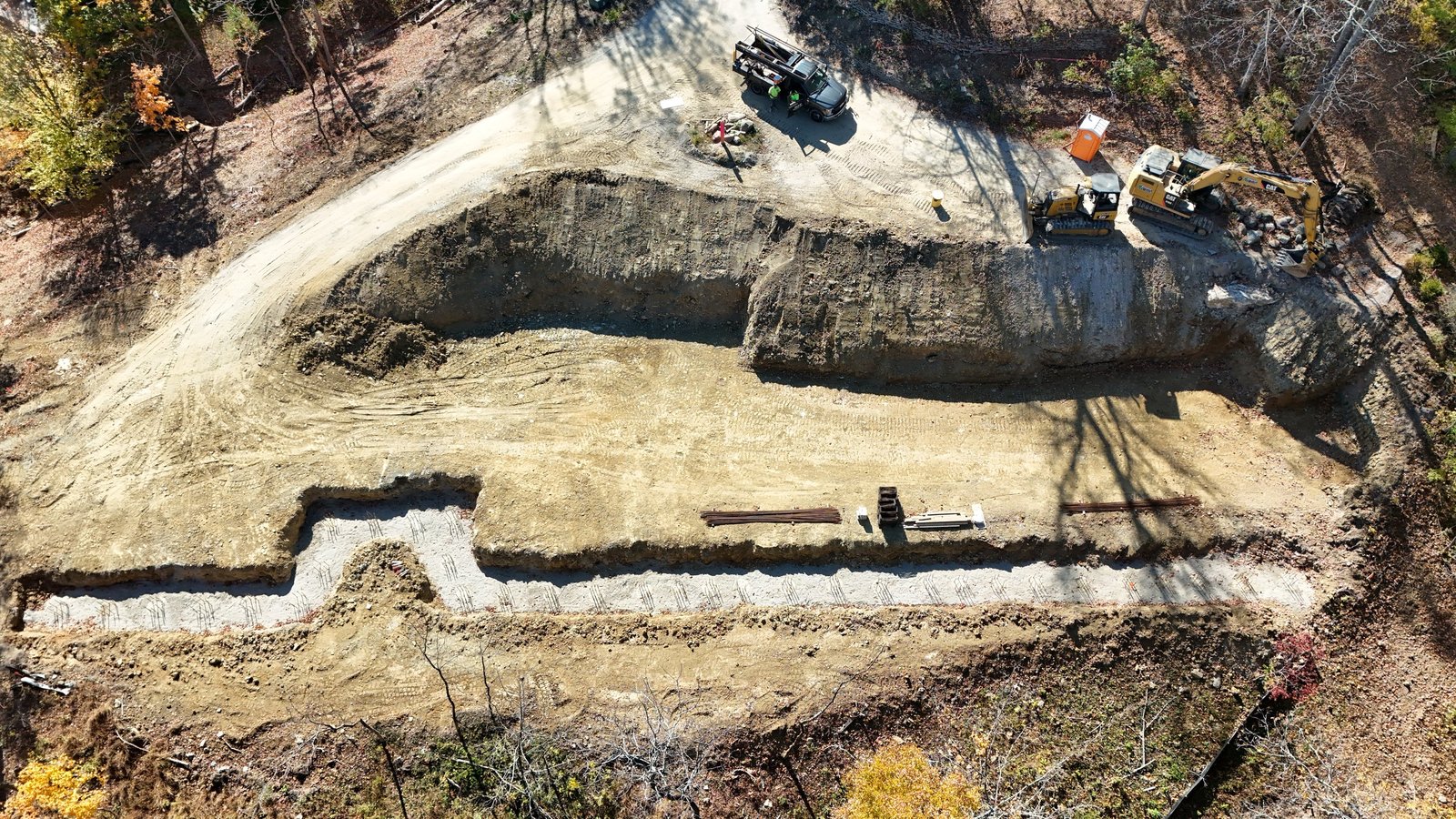 Poured concrete retaining wall in Cincinnati
