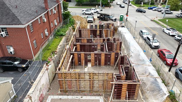 Commercial poured concrete foundation in Hyde Park Cincinnati OH
