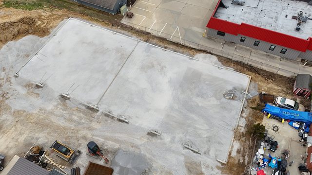 Commercial building pad footings in Green Township Cheviot OH