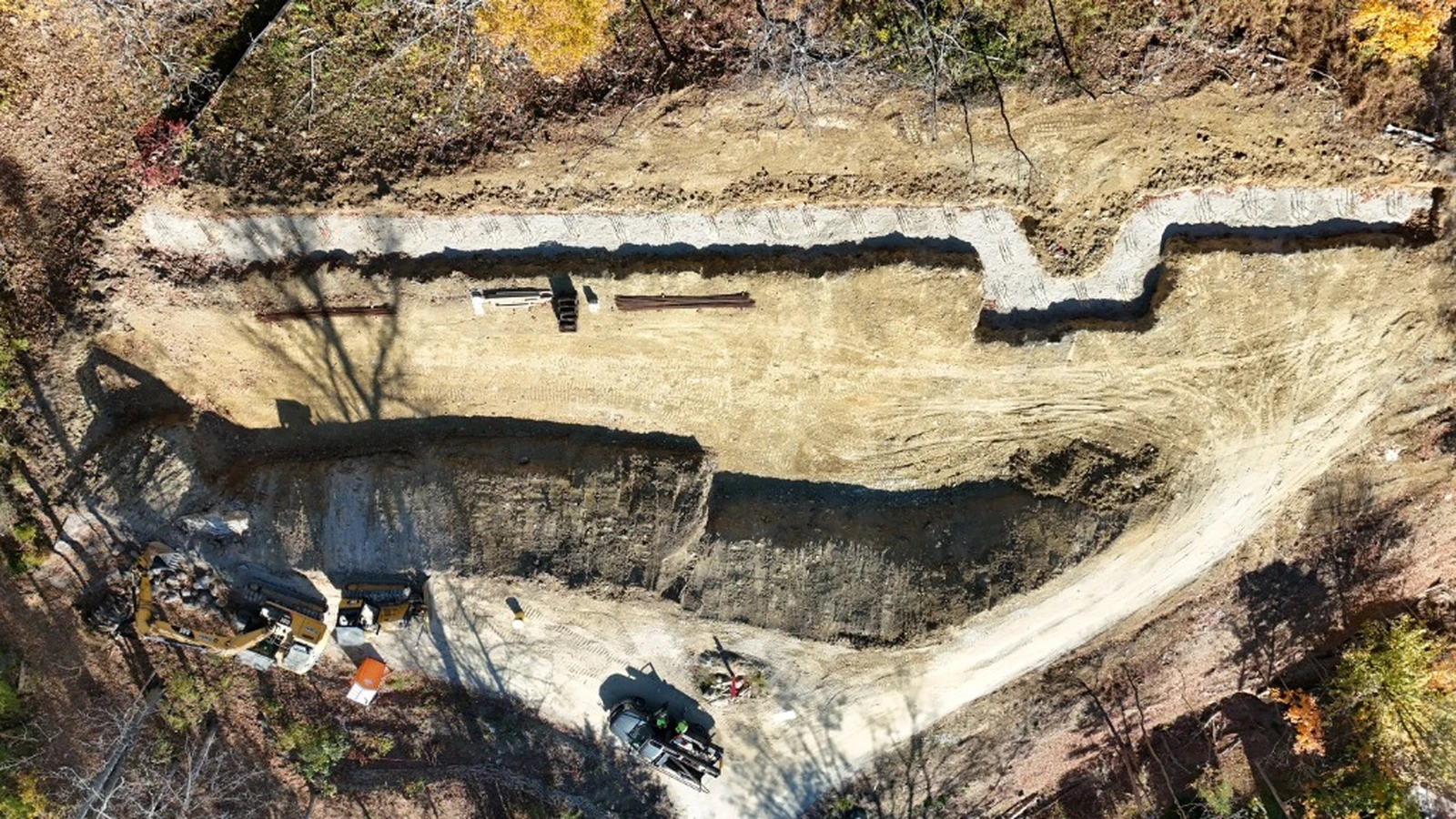 Before: Excavation and footings in Indian Hill